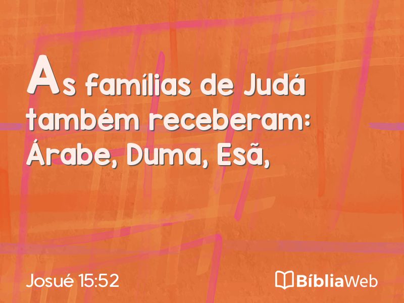 Josué 15:52 em imagem para compartilhar