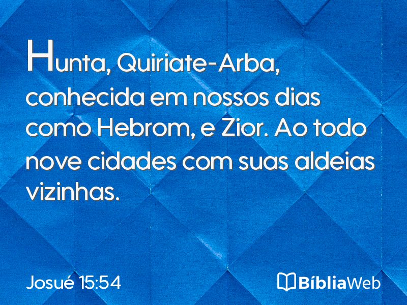Josué 15:54 em imagem para compartilhar