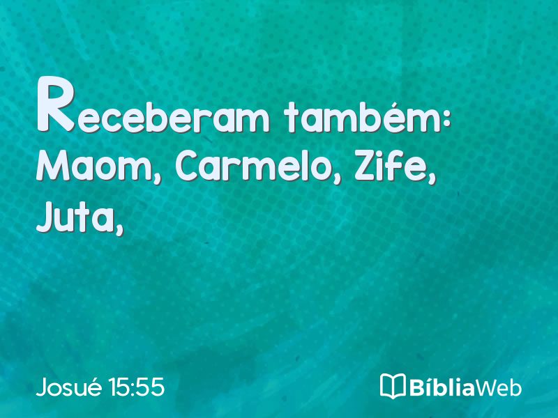 Josué 15:55 em imagem para compartilhar