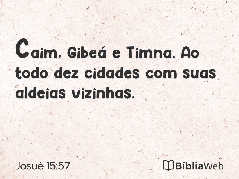 Josué 15:57 em imagem para compartilhar