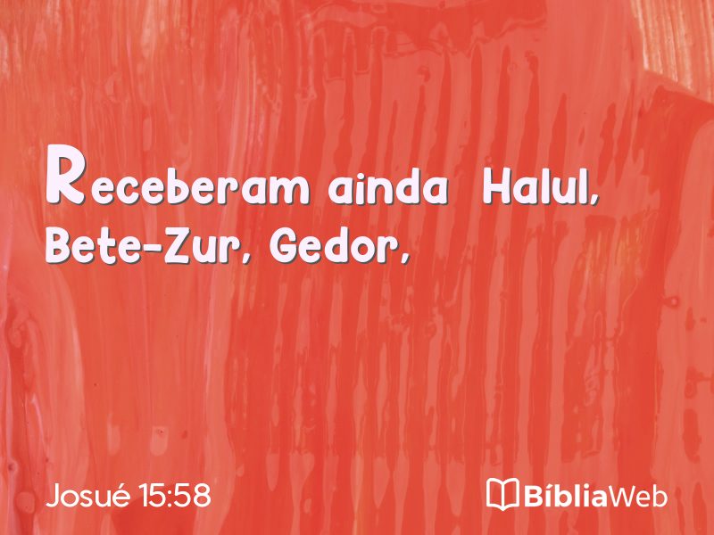 Josué 15:58 em imagem para compartilhar