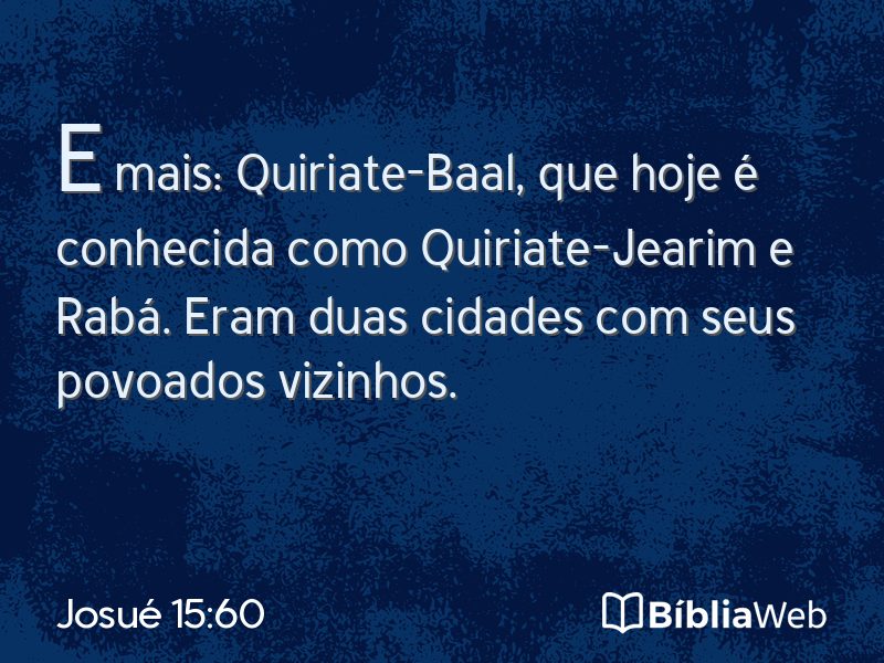 Josué 15:60 em imagem para compartilhar