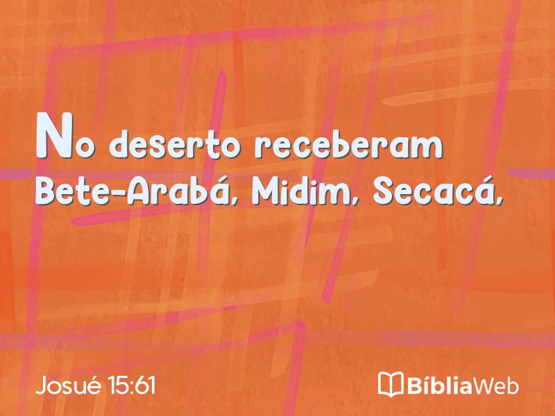 Josué 15:61 em imagem para compartilhar