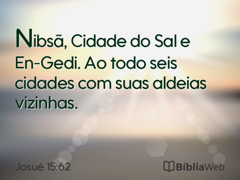 Josué 15:62 em imagem para compartilhar