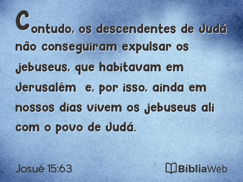 Josué 15:63 em imagem para compartilhar