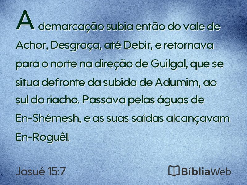 Josué 15:7 em imagem para compartilhar