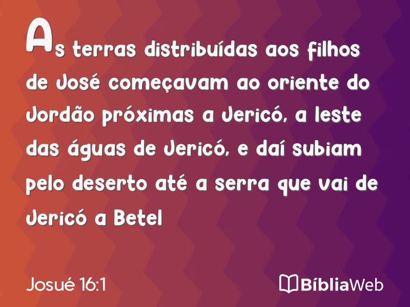 Josué 16:1 em imagem para compartilhar
