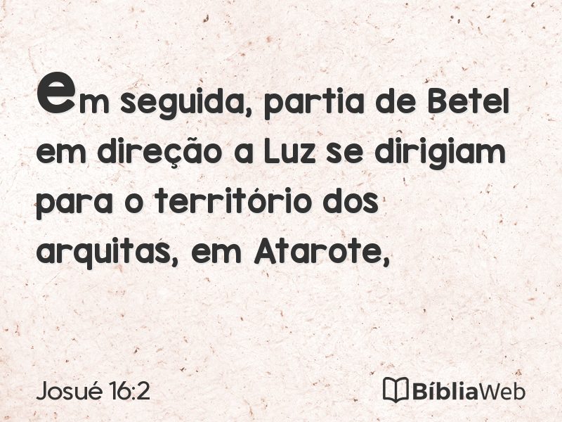 Josué 16:2 em imagem para compartilhar