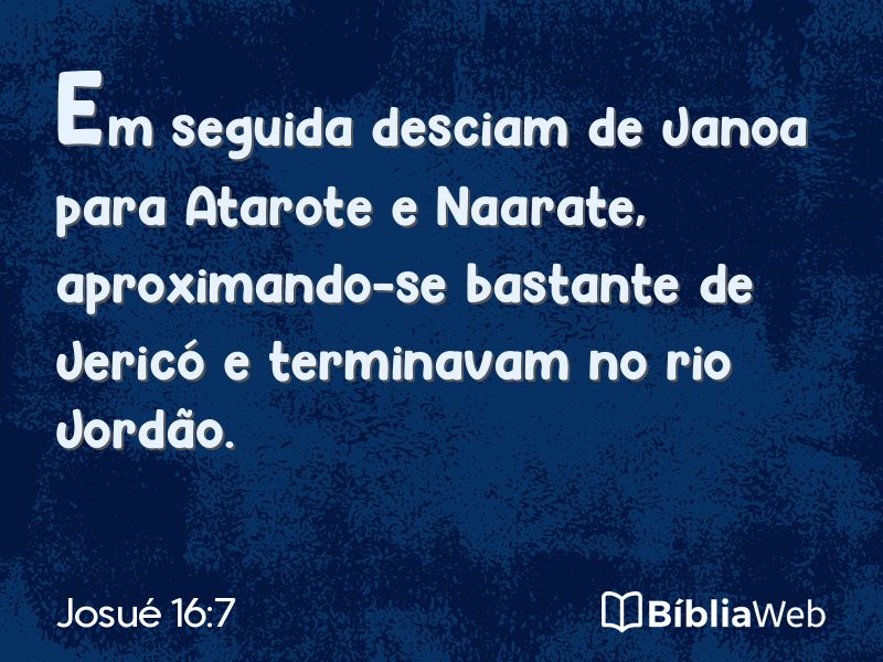 Josué 16:7 em imagem para compartilhar