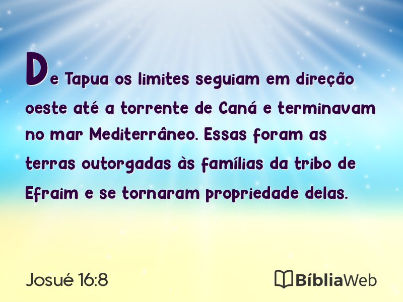Josué 16:8 em imagem para compartilhar