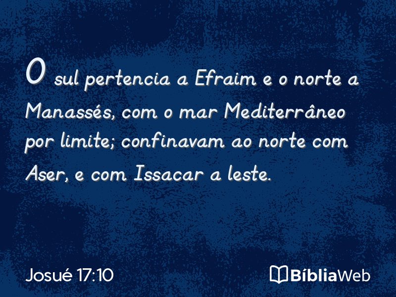 Josué 17:10 em imagem para compartilhar