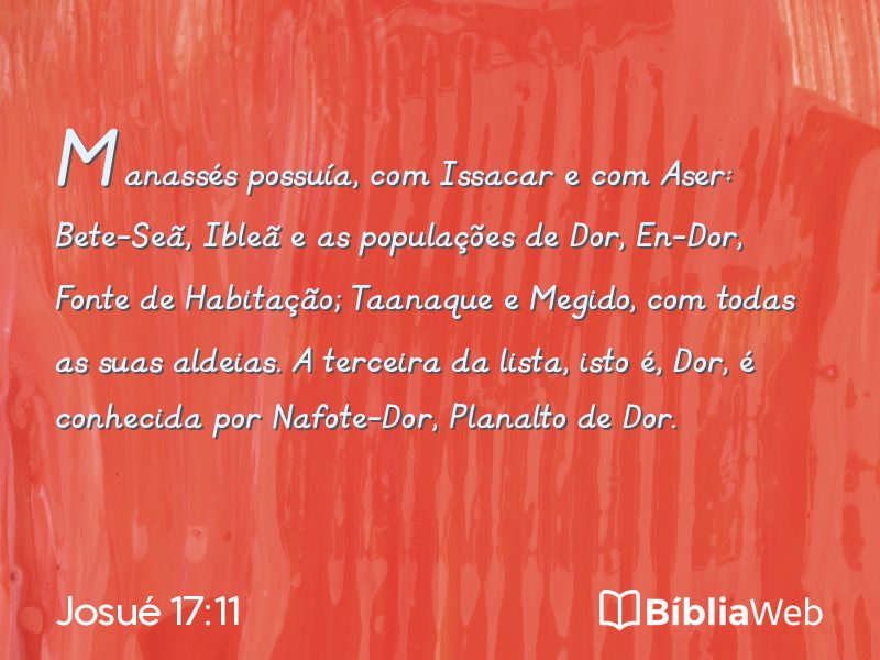 Josué 17:11 em imagem para compartilhar