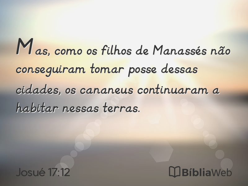 Josué 17:12 em imagem para compartilhar