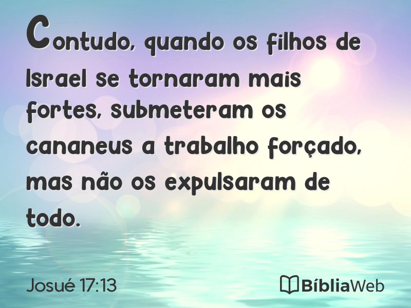 Josué 17:13 em imagem para compartilhar