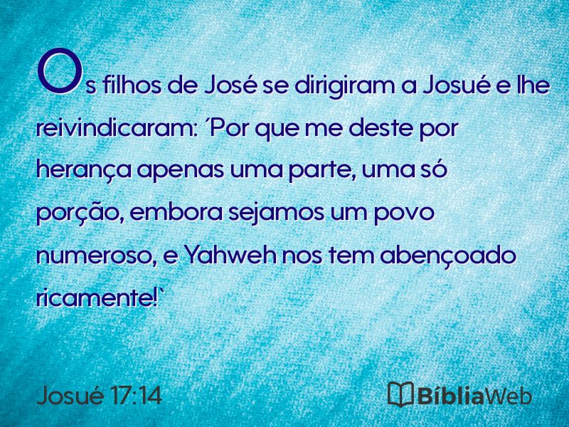 Josué 17:14 em imagem para compartilhar
