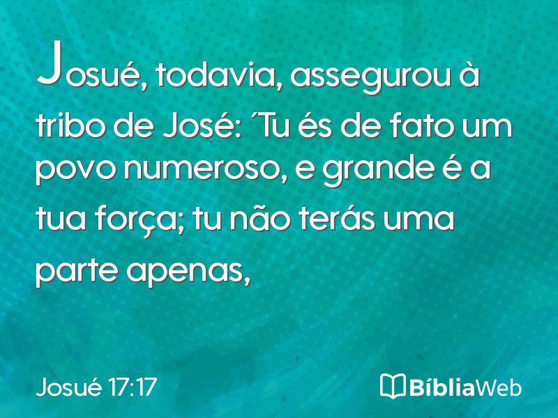 Josué 17:17 em imagem para compartilhar
