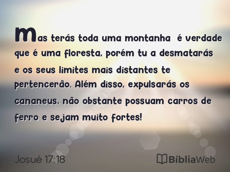 Josué 17:18 em imagem para compartilhar