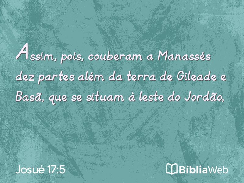 Josué 17:5 em imagem para compartilhar