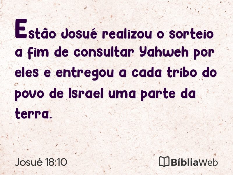 Josué 18:10 em imagem para compartilhar