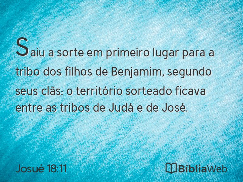 Josué 18:11 em imagem para compartilhar