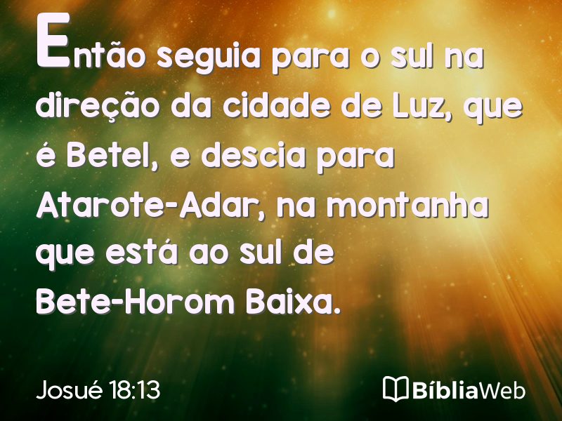 Josué 18:13 em imagem para compartilhar