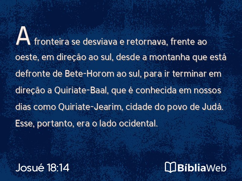 Josué 18:14 em imagem para compartilhar