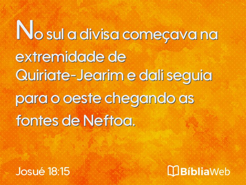 Josué 18:15 em imagem para compartilhar
