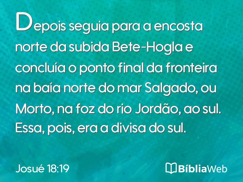 Josué 18:19 em imagem para compartilhar