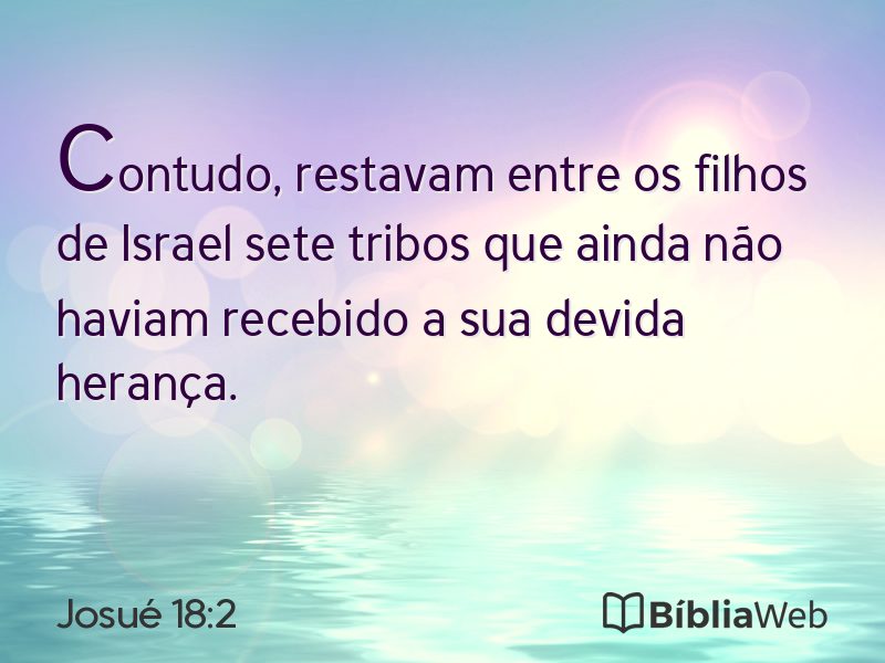 Josué 18:2 em imagem para compartilhar