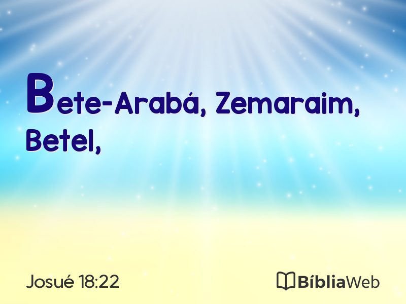 Josué 18:22 em imagem para compartilhar