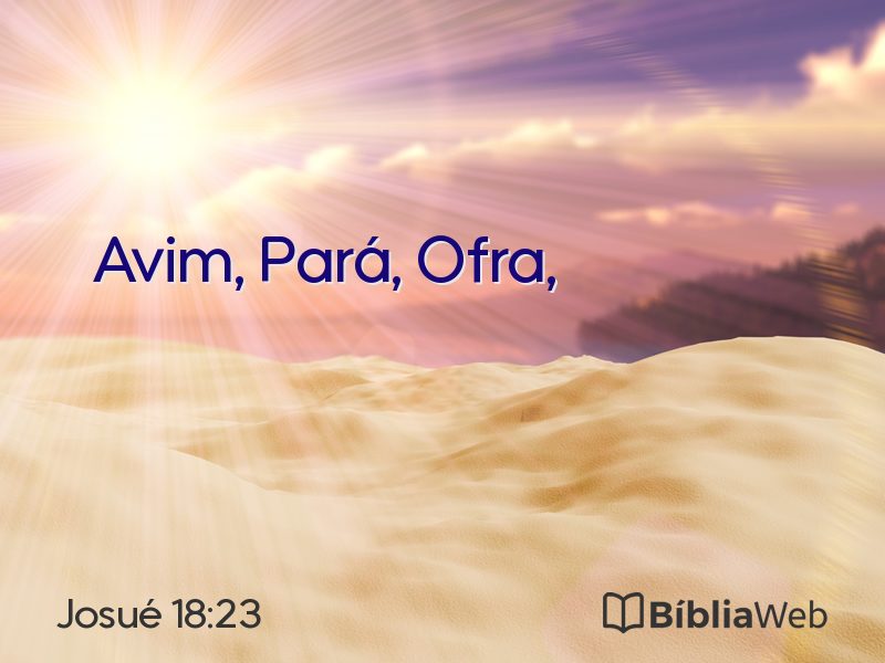 Josué 18:23 em imagem para compartilhar