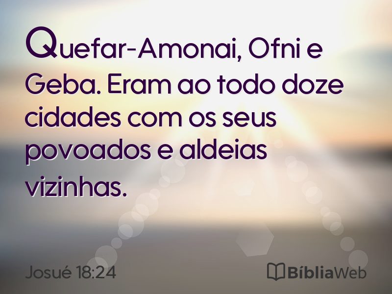 Josué 18:24 em imagem para compartilhar