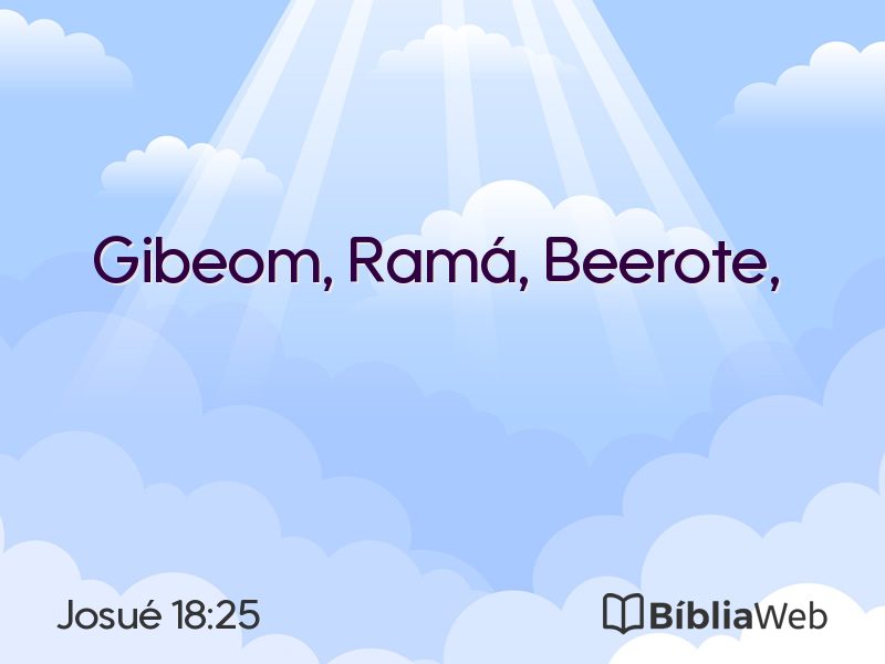 Josué 18:25 em imagem para compartilhar