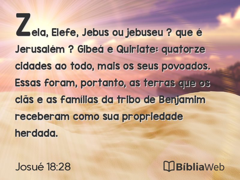 Josué 18:28 em imagem para compartilhar