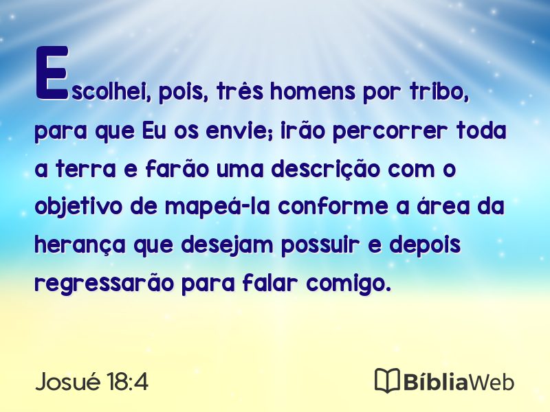 Josué 18:4 em imagem para compartilhar