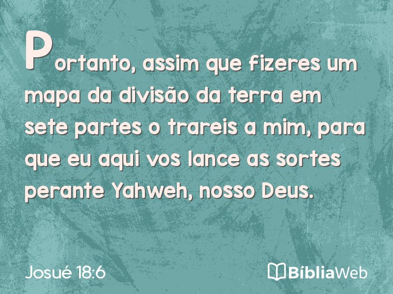 Josué 18:6 em imagem para compartilhar