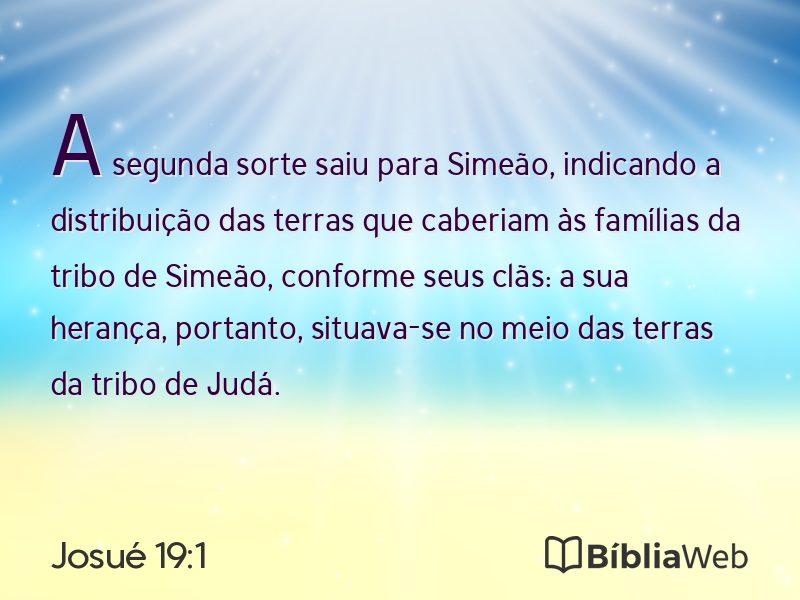 Josué 19:1 em imagem para compartilhar
