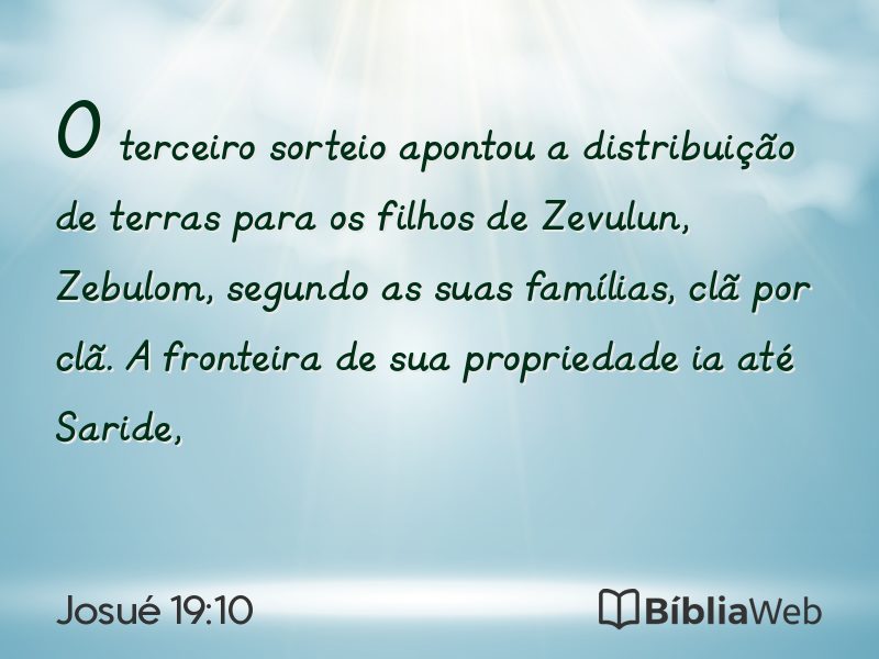 Josué 19:10 em imagem para compartilhar