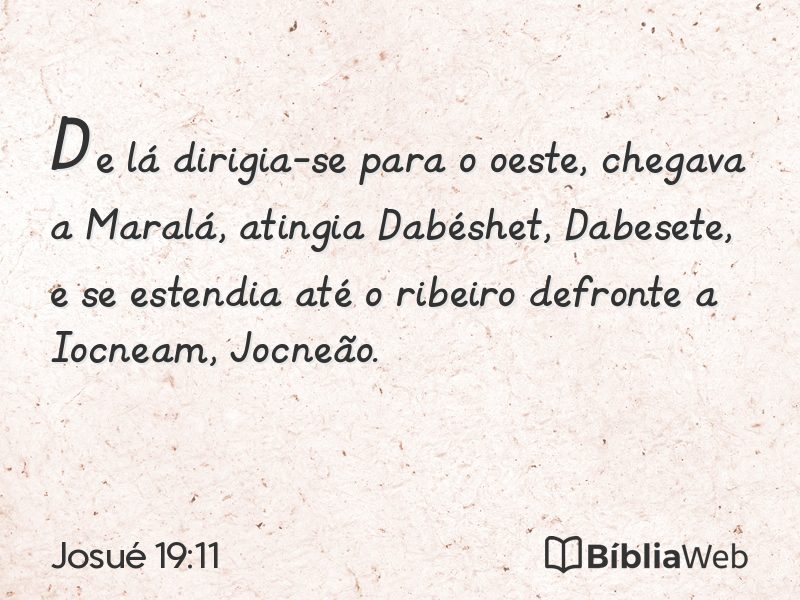 Josué 19:11 em imagem para compartilhar