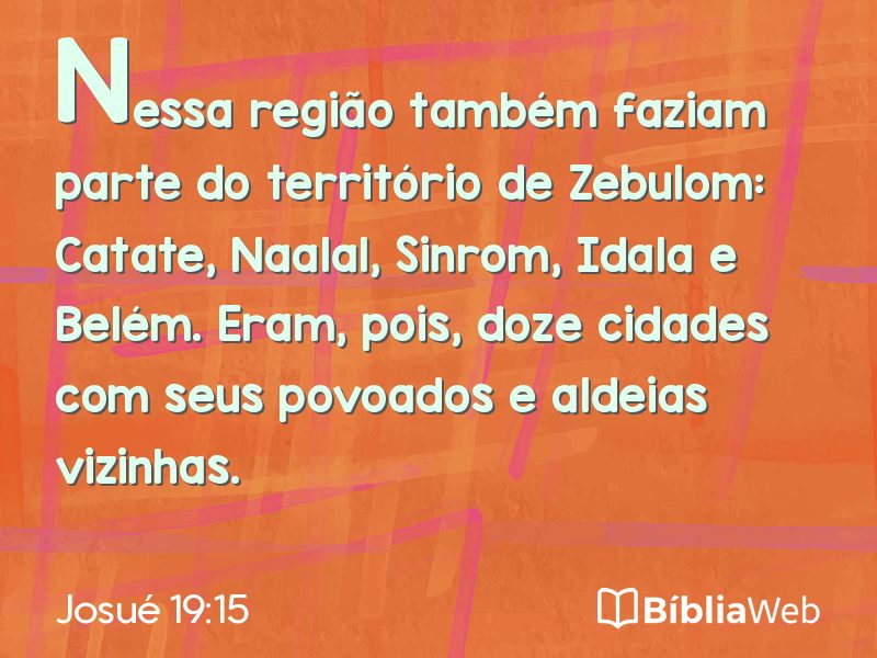 Josué 19:15 em imagem para compartilhar