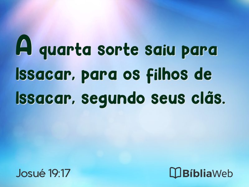 Josué 19:17 em imagem para compartilhar