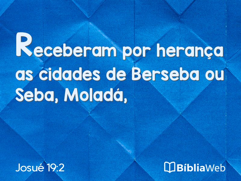 Josué 19:2 em imagem para compartilhar
