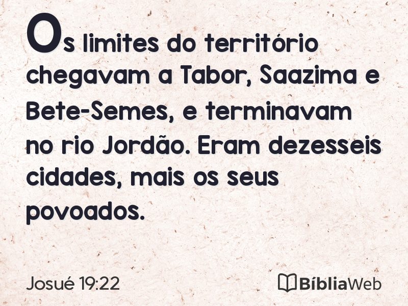 Josué 19:22 em imagem para compartilhar