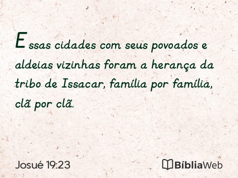 Josué 19:23 em imagem para compartilhar