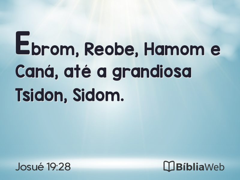 Josué 19:28 em imagem para compartilhar