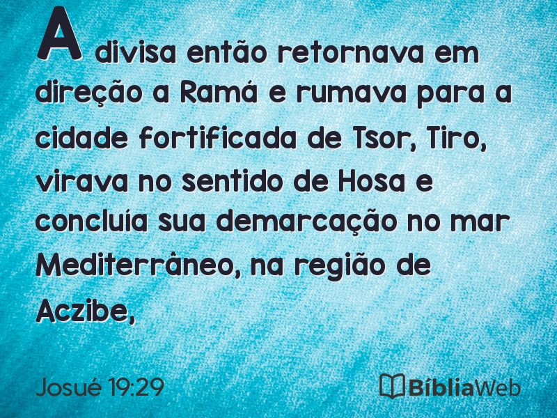 Josué 19:29 em imagem para compartilhar