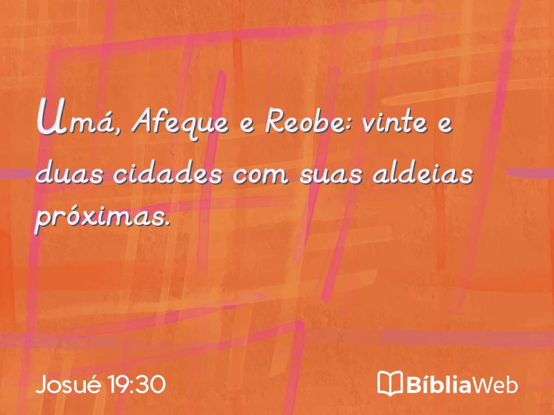 Josué 19:30 em imagem para compartilhar