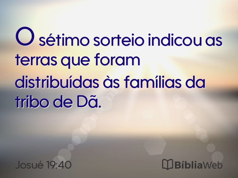 Josué 19:40 em imagem para compartilhar