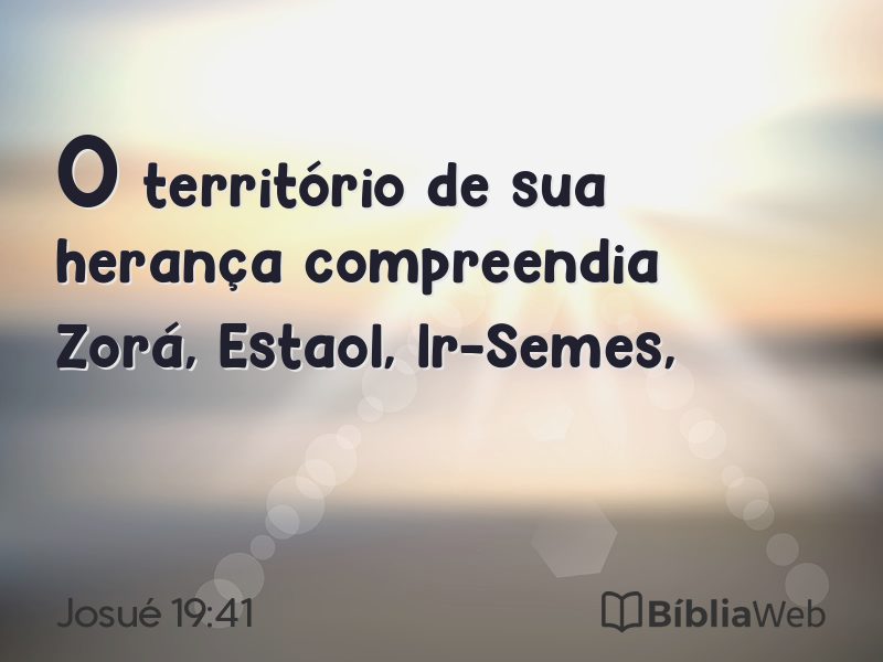 Josué 19:41 em imagem para compartilhar