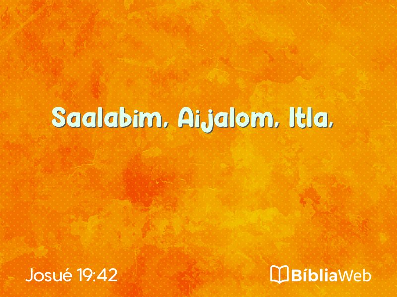 Josué 19:42 em imagem para compartilhar